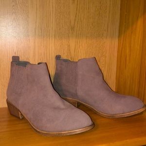 New Suede Gray Ankle Booties